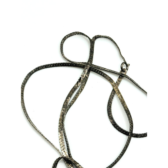 Antique STERLING Estate Hand Etched Open Filigree Rose Puff Heart Pendant/Neck - Picture 4 of 4